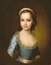 Porträtt av grevinnan Anna Artemyevna Vorontsova (1777-1836) 1780-talet